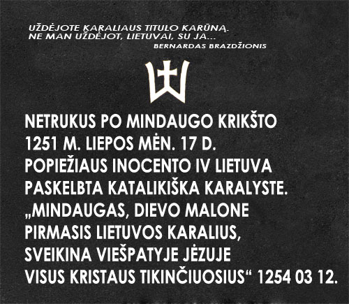 Paminklas su užrašu